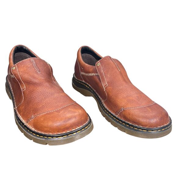 Vintage Dr. Martens Brown Leather Slip On Loafers Size 13 main image 6